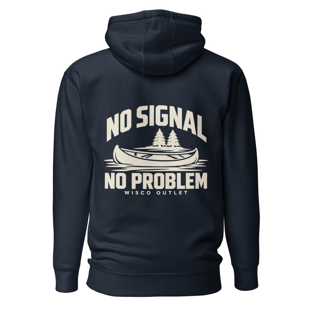 No Signal, No Problem — Hoodie — Navy Blazer — back