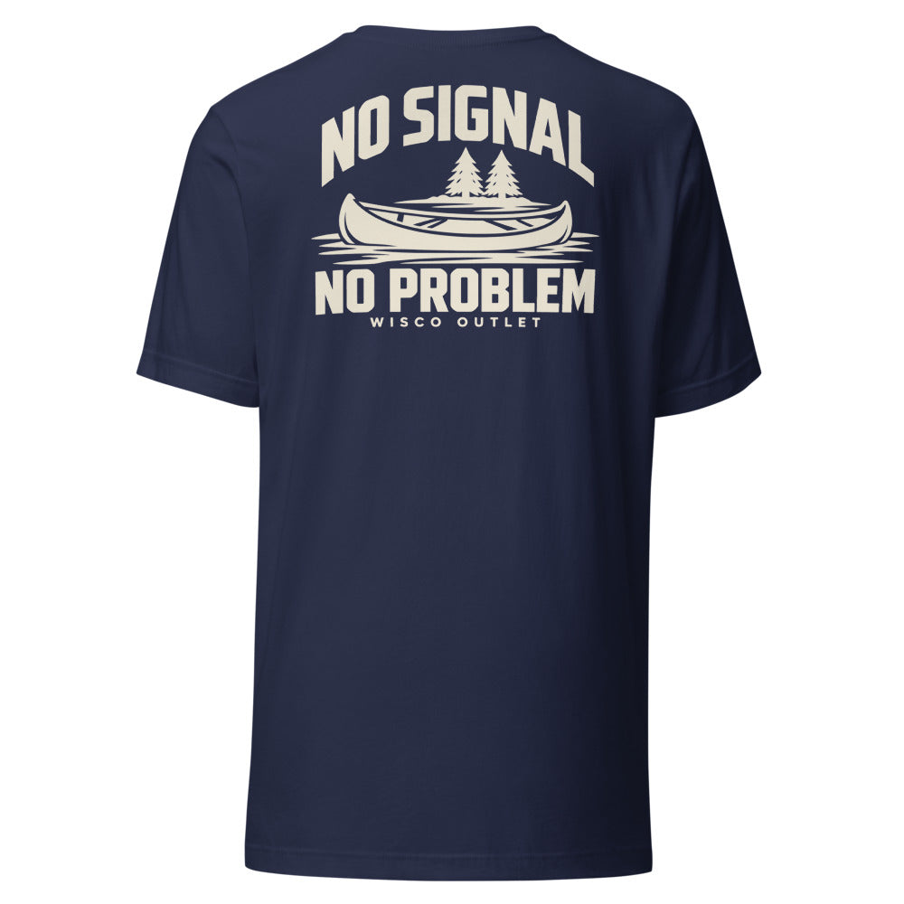 No Signal, No Problem — T-Shirt — Navy — back