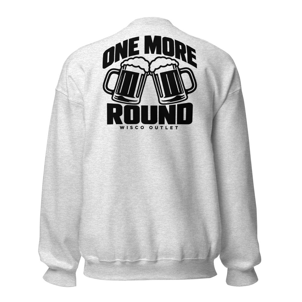 One More Round — Crewneck Sweatshirt — Ash — back