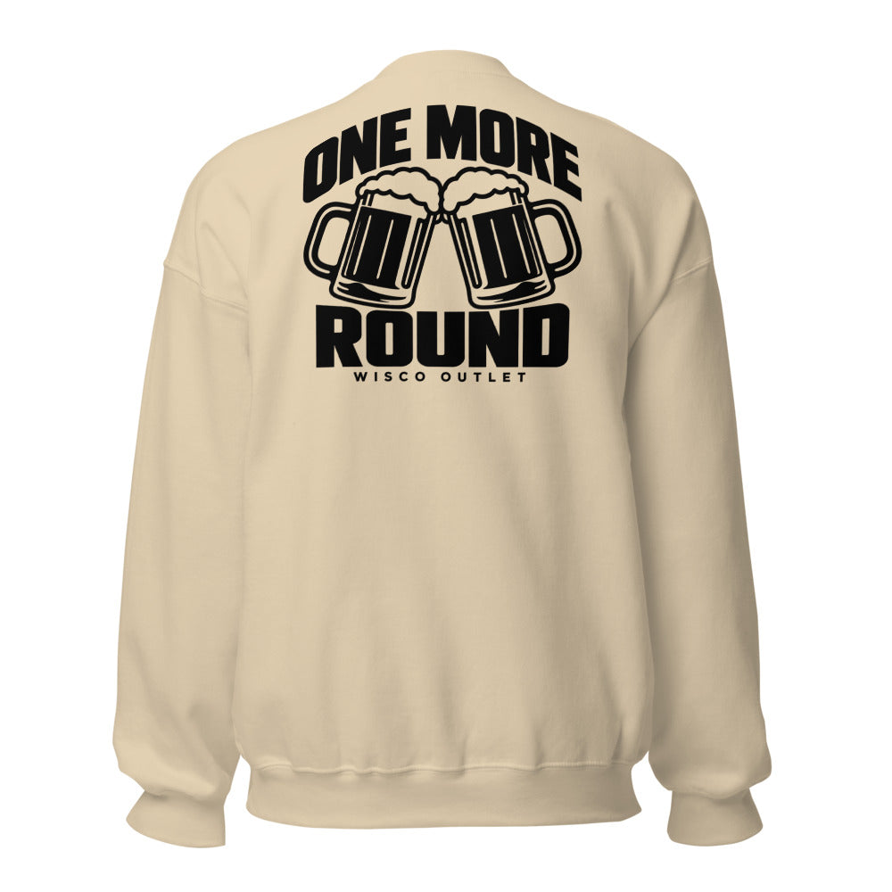 One More Round — Crewneck Sweatshirt — Sand — back