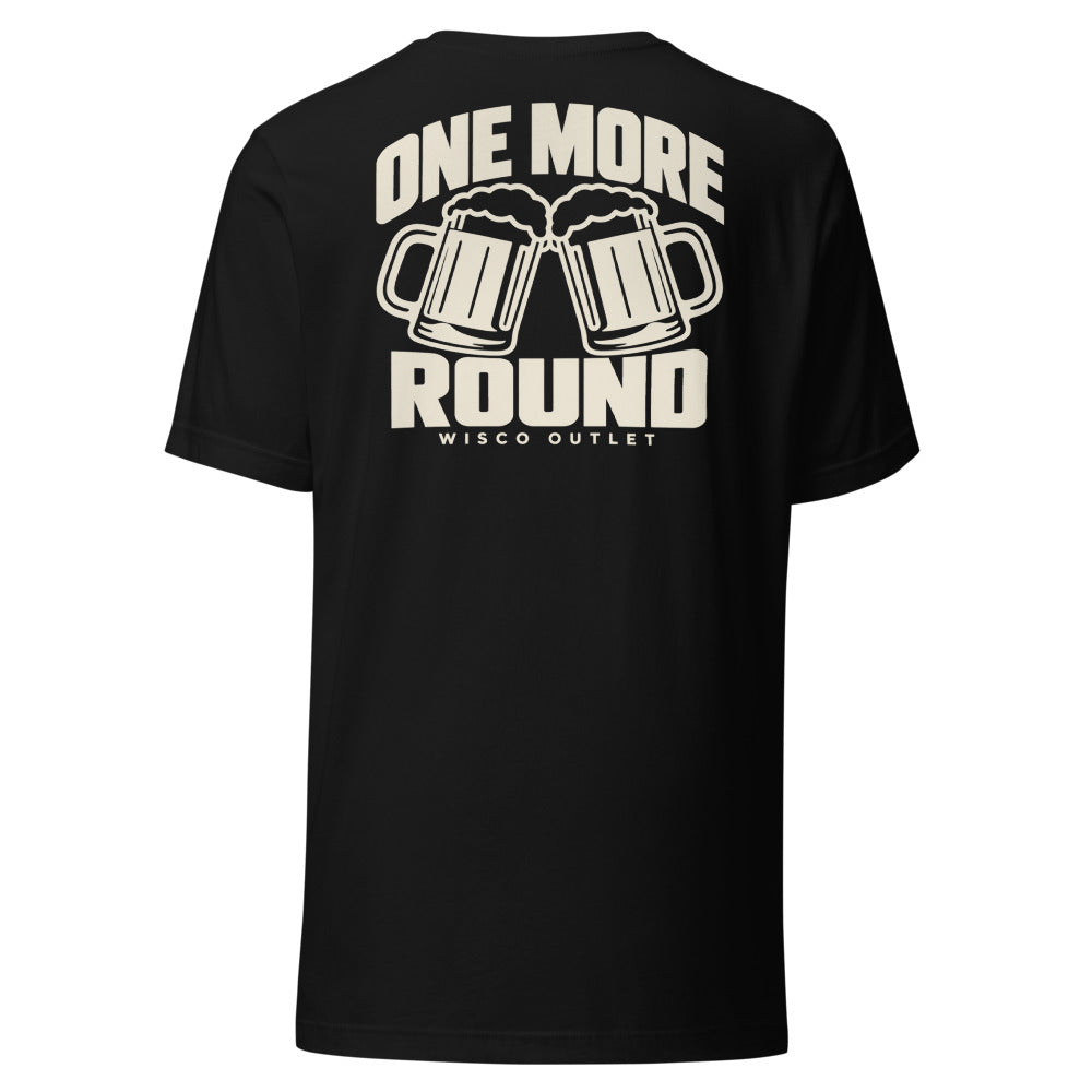 One More Round — T-Shirt — Black — back