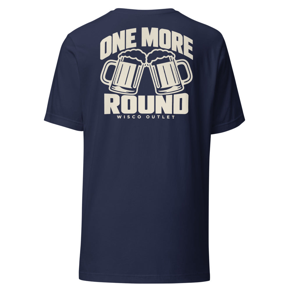 One More Round — T-Shirt — Navy — back