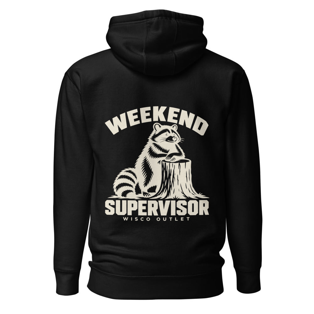Weekend Supervisor — Hoodie — Black — back