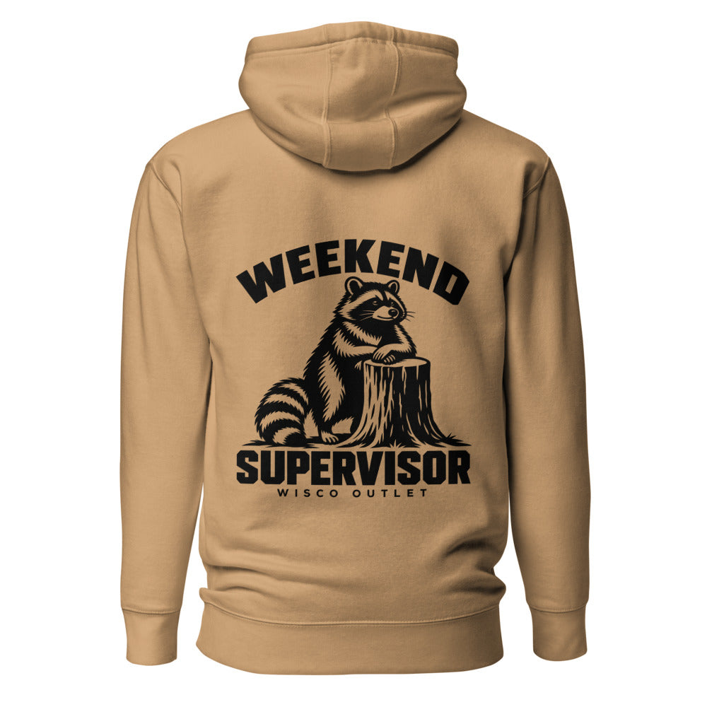 Weekend Supervisor — Hoodie — Khaki — back