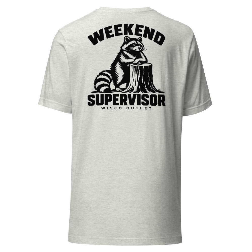Weekend Supervisor — T-Shirt — Ash — back