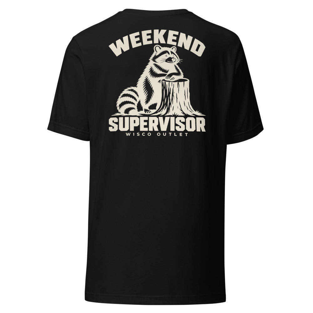 Weekend Supervisor — T-Shirt — Black — back