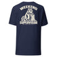 Weekend Supervisor — T-Shirt — Navy — back