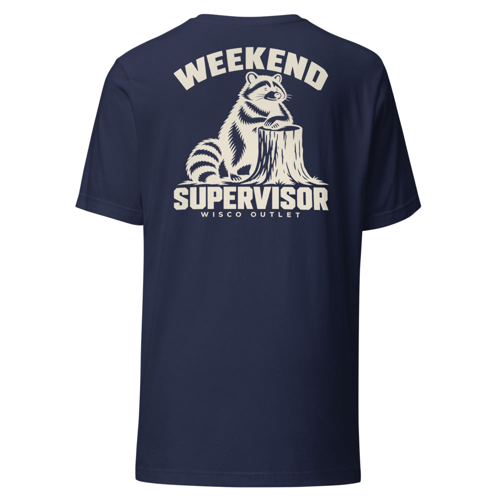 Weekend Supervisor — T-Shirt — Navy — back
