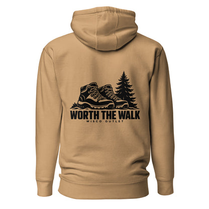Worth the Walk — Hoodie — Khaki — back