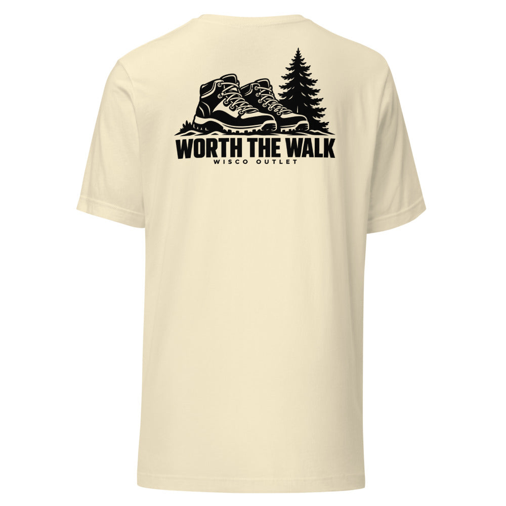 Worth the Walk — T-Shirt — Natural — back