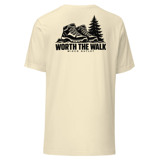 Worth the Walk — T-Shirt — Natural — back