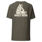 Barely Social T-Shirt — Army — back
