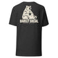 Barely Social T-Shirt — Dark Grey Heather — back