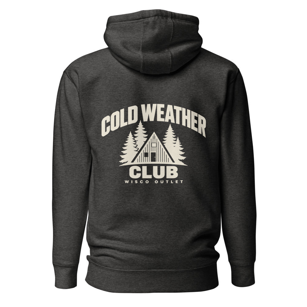 Cold Weather Club Hoodie — Charcoal Heather — back
