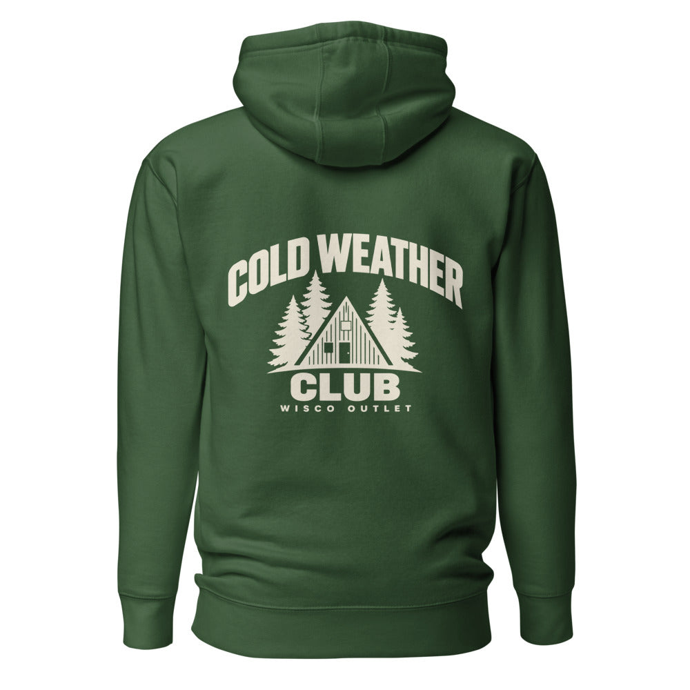 Cold Weather Club Hoodie — Forest Green — back