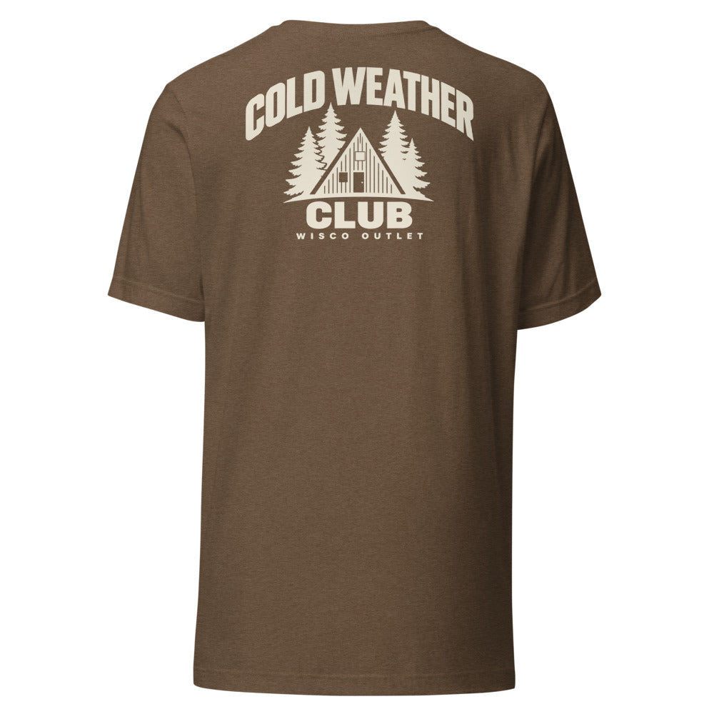 Cold Weather Club T-Shirt — Heather Brown — back