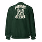 Friday at Five Crewneck Sweatshirt — Forest Green — back