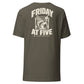 Friday at Five T-Shirt — Army — back