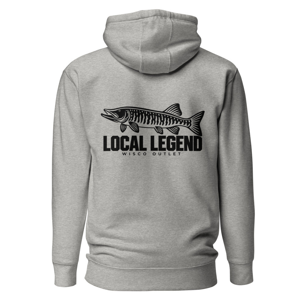 Local Legend Hoodie — Carbon Grey — back