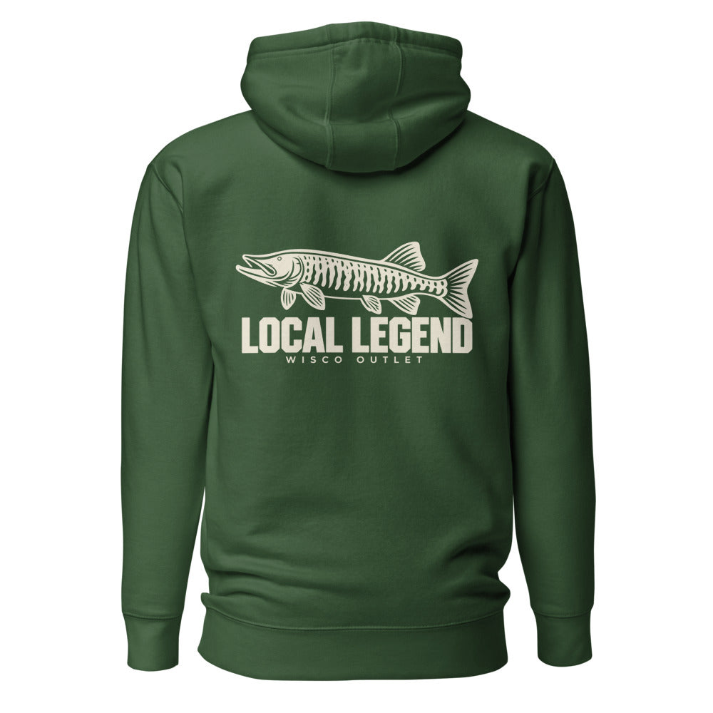 Local Legend Hoodie — Forest Green — back
