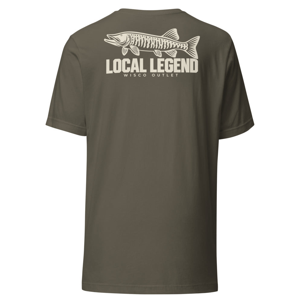 Local Legend T-Shirt — Army — back