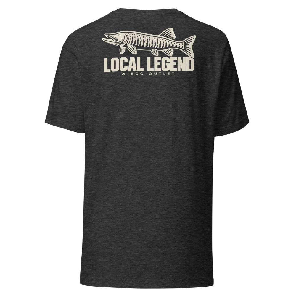 Local Legend T-Shirt — Dark Grey Heather — back