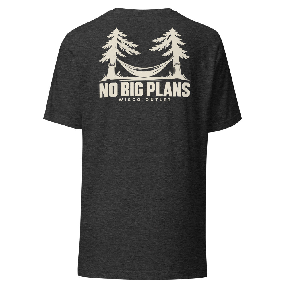 No Big Plans T-Shirt — Dark Grey Heather — back