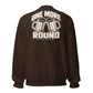 One More Round Crewneck Sweatshirt — Dark Chocolate — back