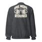 One More Round Crewneck Sweatshirt — Dark Heather — back