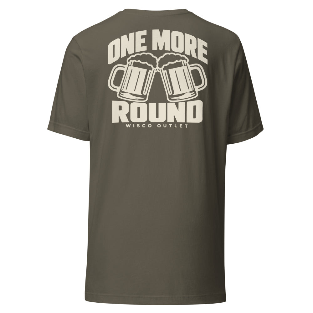 One More Round T-Shirt — Army — back
