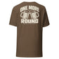 One More Round T-Shirt — Heather Brown — back