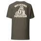 Weekend Supervisor T-Shirt — Army — back