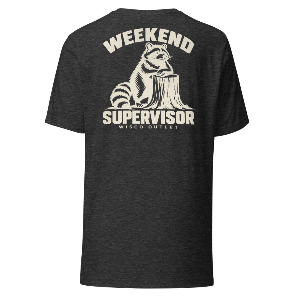Weekend Supervisor T-Shirt — Dark Grey Heather — back