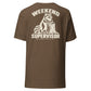Weekend Supervisor T-Shirt — Heather Brown — back