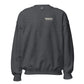 Wisco Outlet left-chest logo — crew — Dark Heather — front