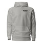 Wisco Outlet left-chest logo — hoodie — Carbon Grey — front