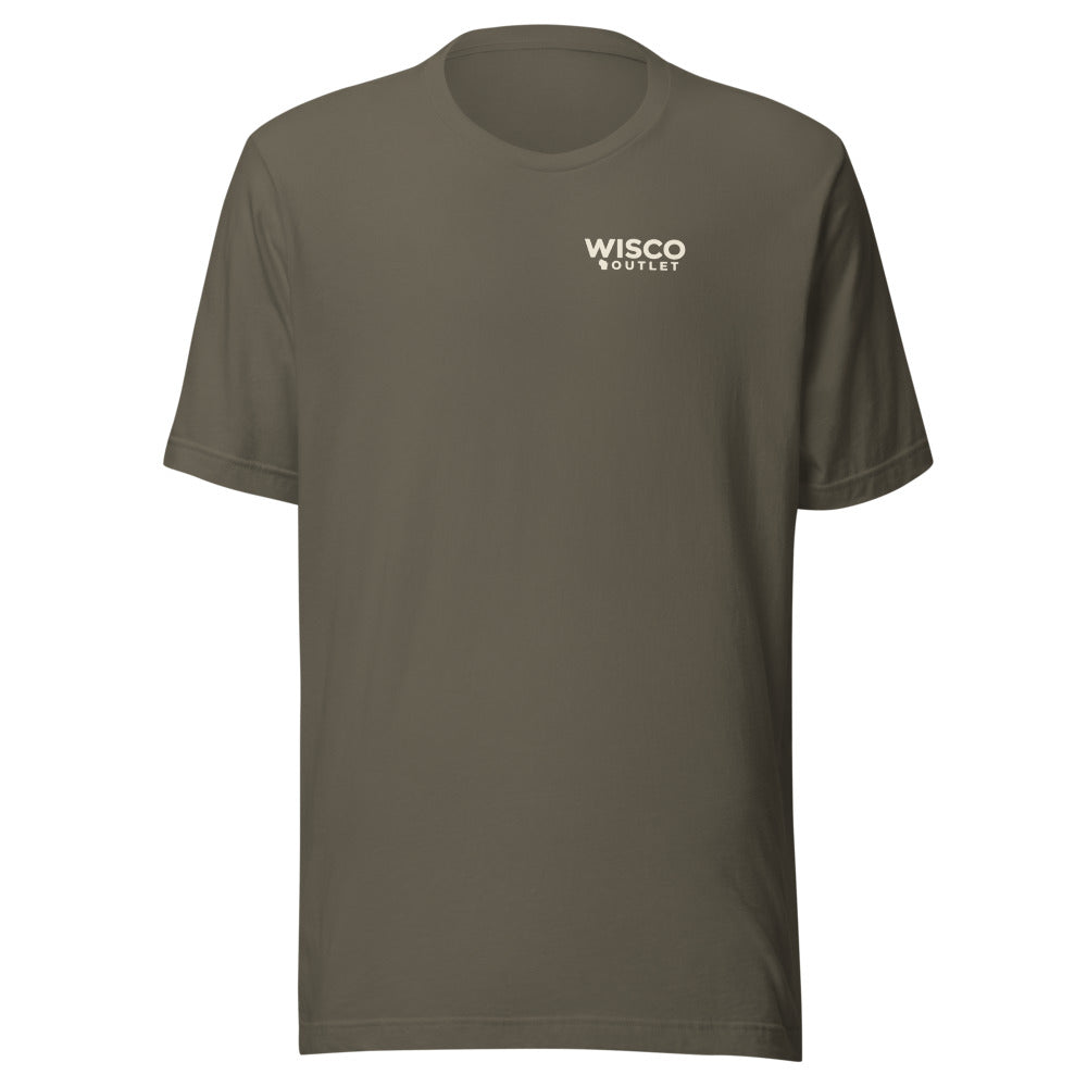 Brandy & Bad Decisions T-Shirt — Army — front