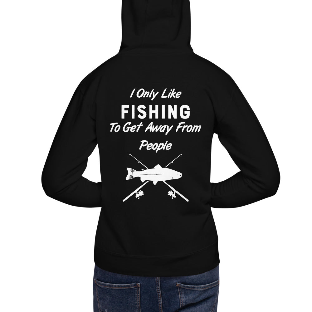 Wisco Outlet I Only Like Fishing Sweatshirt White Design