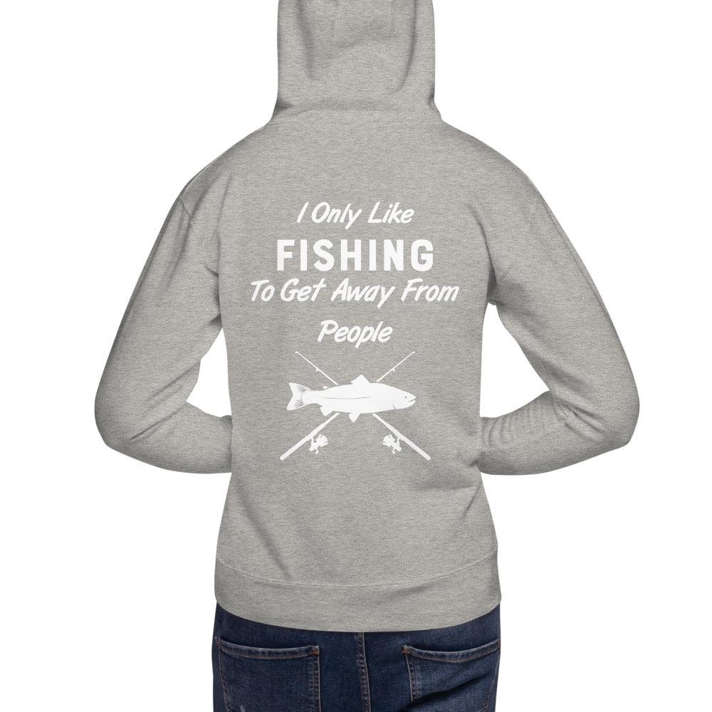 Wisco Outlet I Only Like Fishing Sweatshirt White Design