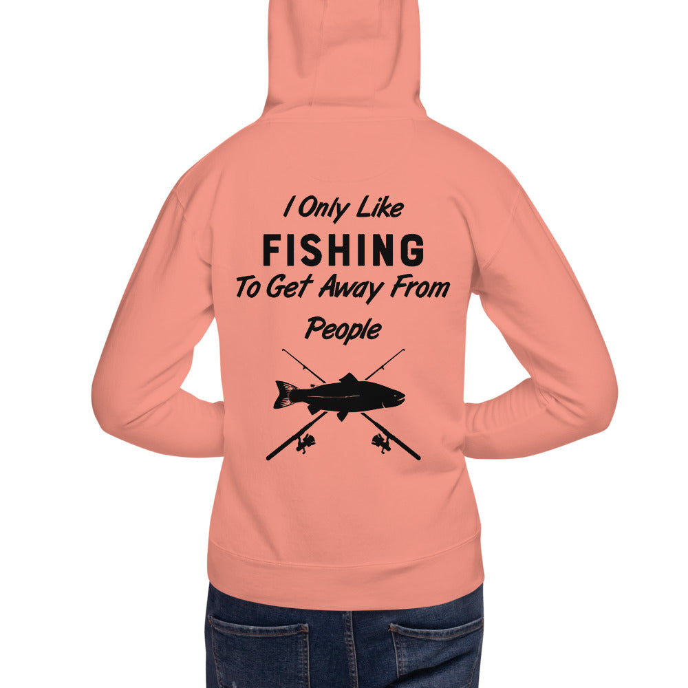 Wisco Outlet I Only Like Fishing Sweatshirt Black Design