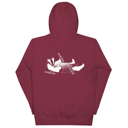 Wisco Outlet Drinking Badger Sweatshirt White Design