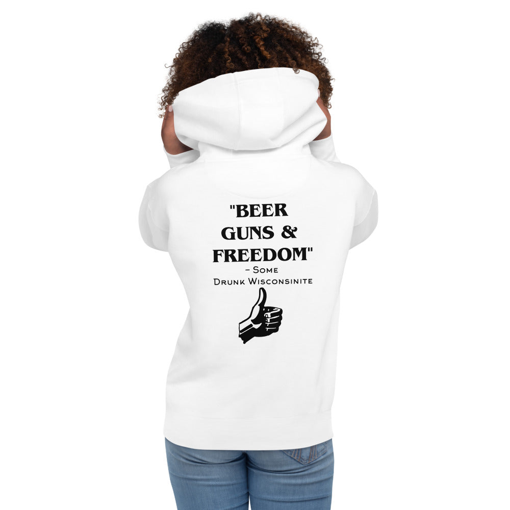 Wisco Outlet Beer Guns Freedom Sweatshirt Black Design