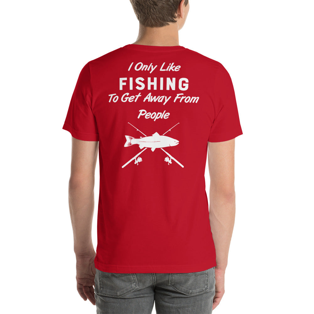 Wisco Outlet I Only Like Fishing T-Shirt White Design