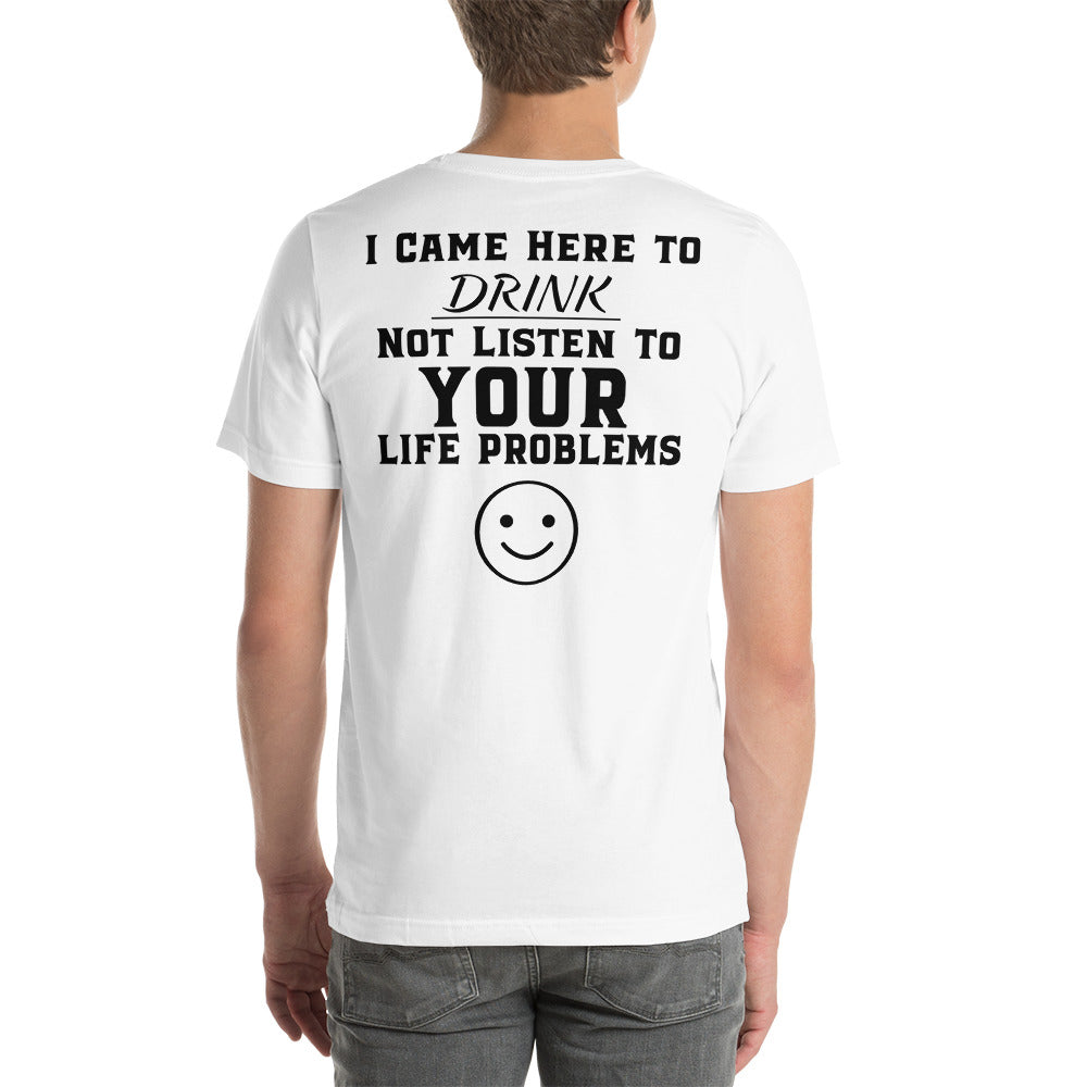 Wisco Outlet I Came Here To Drink T-Shirt Black Design