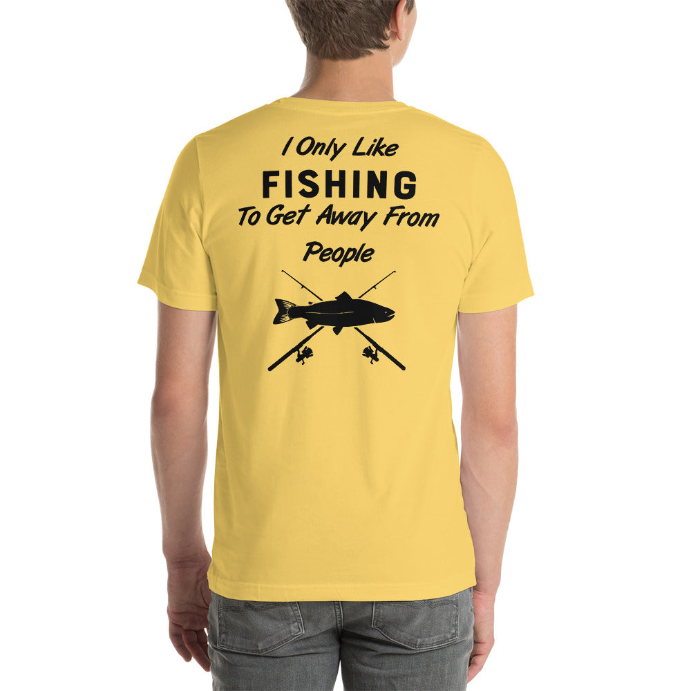 Wisco Outlet I Only Like Fishing T-Shirt Black Design